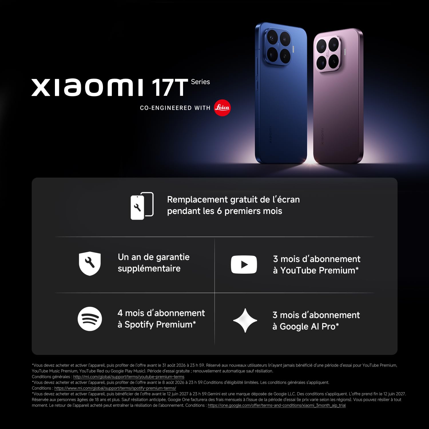 XIAOMI 17T Pro Smartphone 12 Go + 1 to Téléobjectif Leica x5 - Noir | Écran 6,83 pouces 144Hz, batterie 7000mAh, 5G, HyperCharge 100W, 1 an de garantie supplémentaire