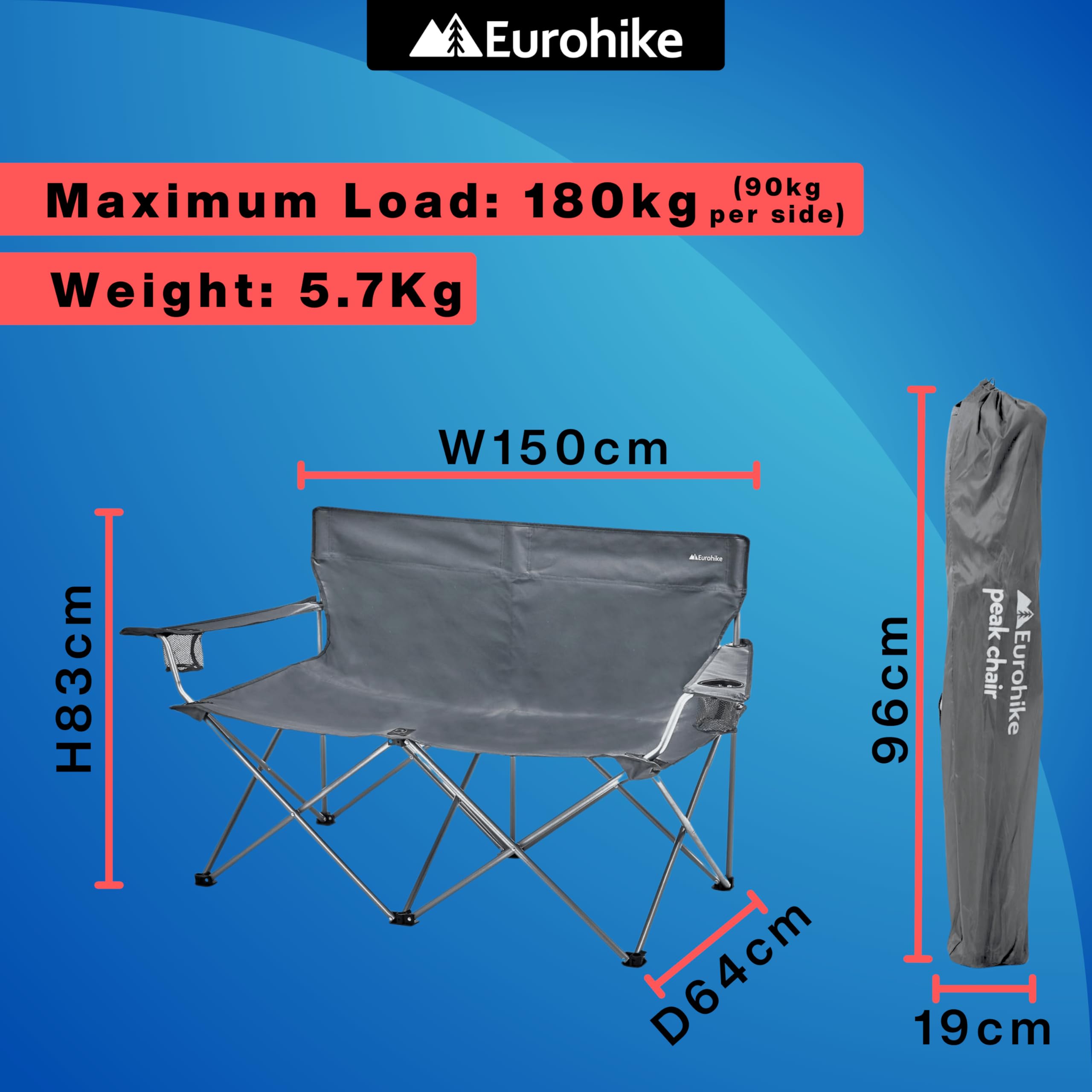 Double Chair Eurohike Peak Chair Sale Eurohike Twin Chair Sale