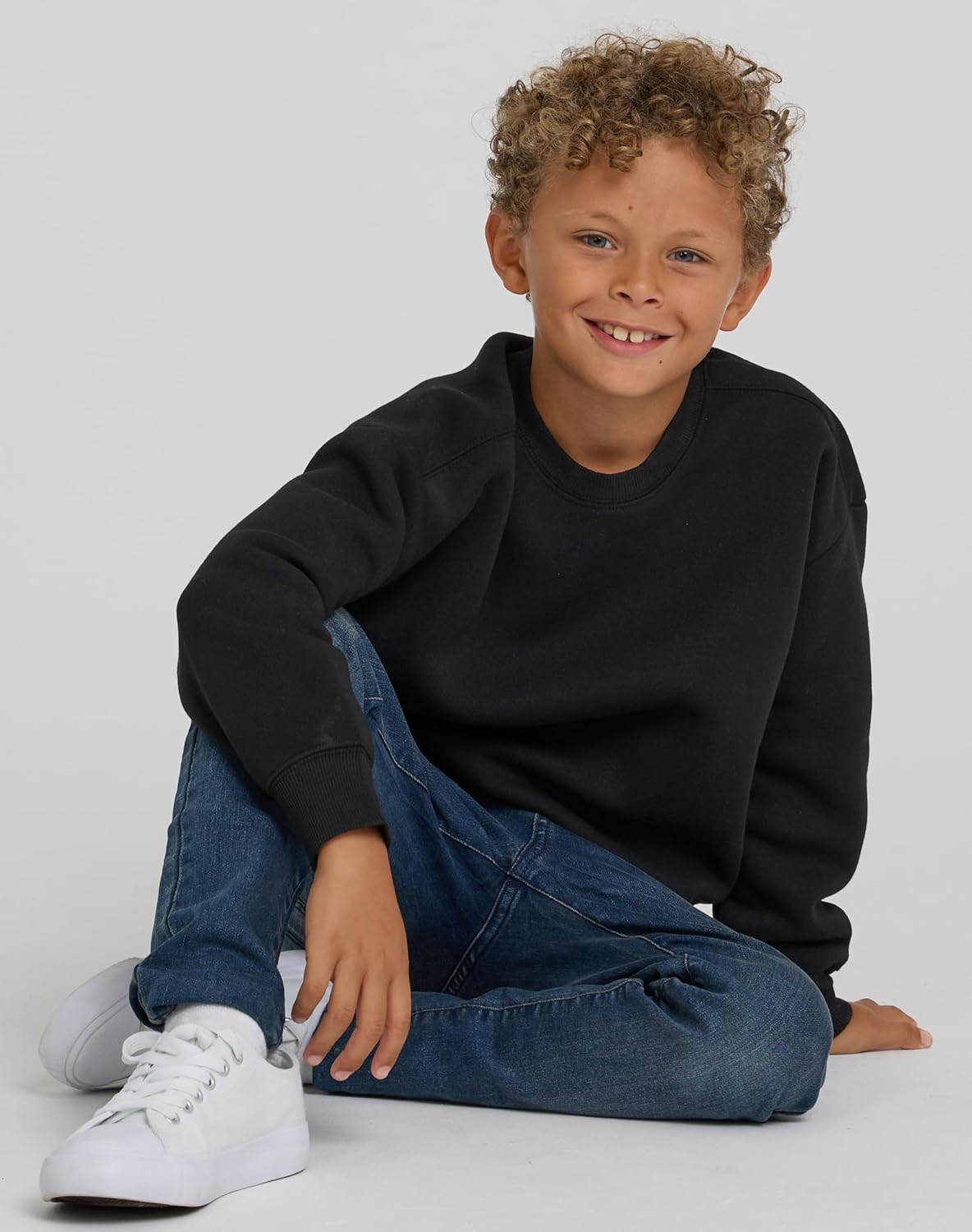 PURE CHAMP 3 Pack Boys Sweatshirts Long Sleeve Boy Crewneck Relaxed Soft Essentials Teen Pullover Sweaters For Youth Kids - Image 2