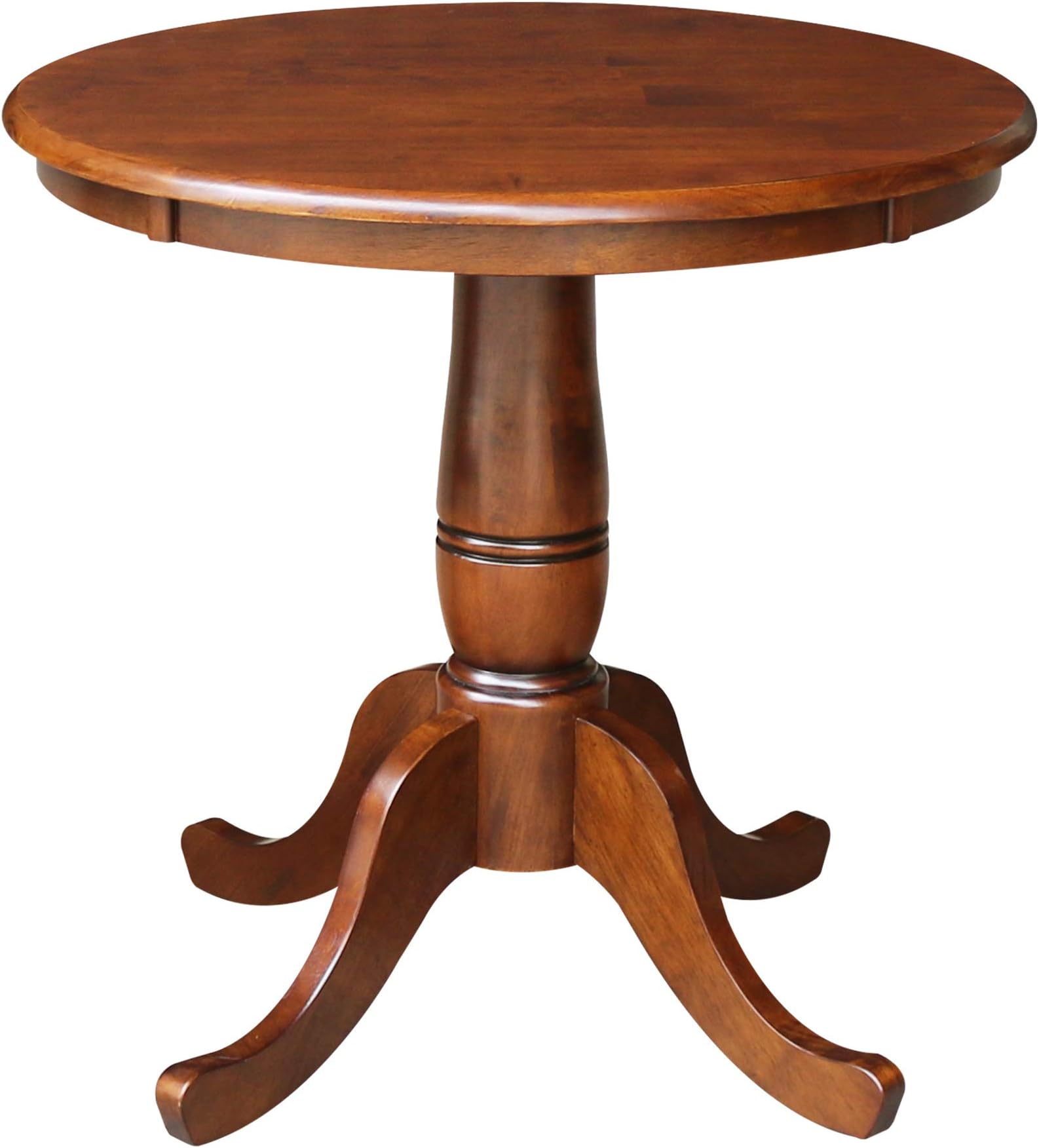 International Concepts 30-Inch Round Pedestal Dining Table, Espresso