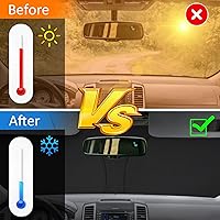 Vista 4 de D-Lumina Parasol para parabrisas delantero para Ni-ssan Frontier 2022, 2023, 2024 2025, parasol plegable para ventana delantera para rayos UV