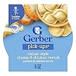 Gerber Toddler Food, Pick-ups, Italian-Style Chicken & Cheese Ravioli, Baby Food, Simply No Preservatives, 6 Ounce (Pack of 8)