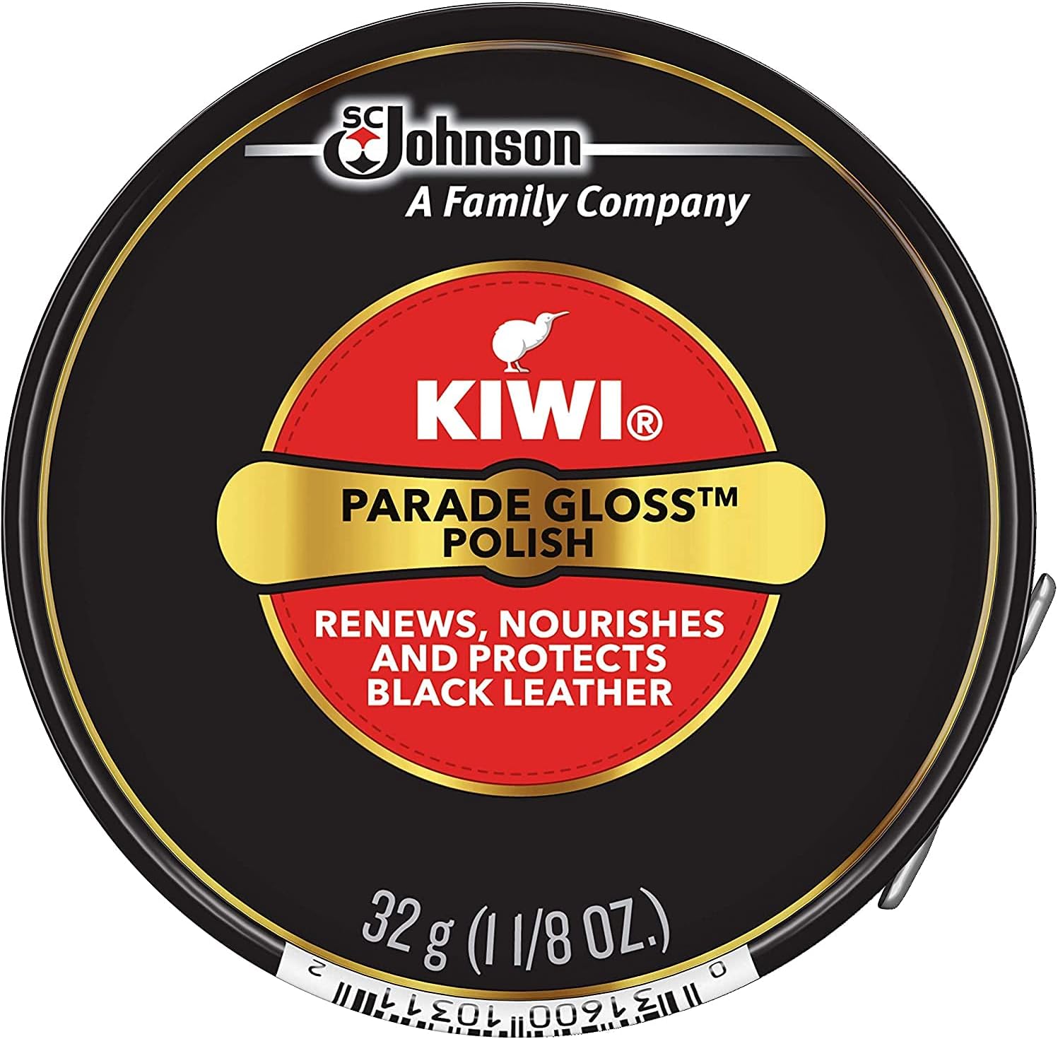 Parade Gloss Premium Shoe Polish Paste, 1-1/8 oz, Black