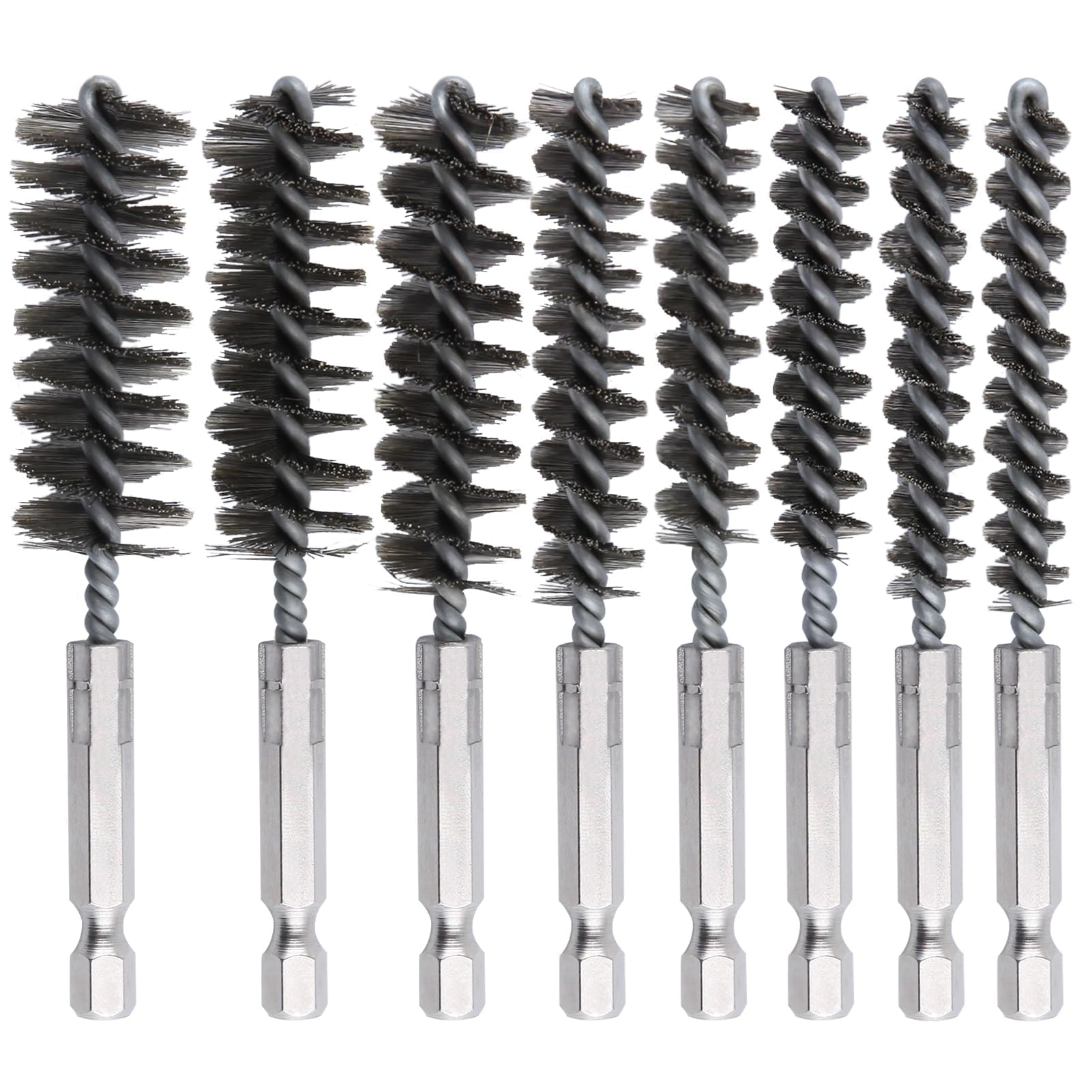Amazon.co.jp: LEONTOOL ワイヤーブラシ 六角軸6.35mm 8本セット