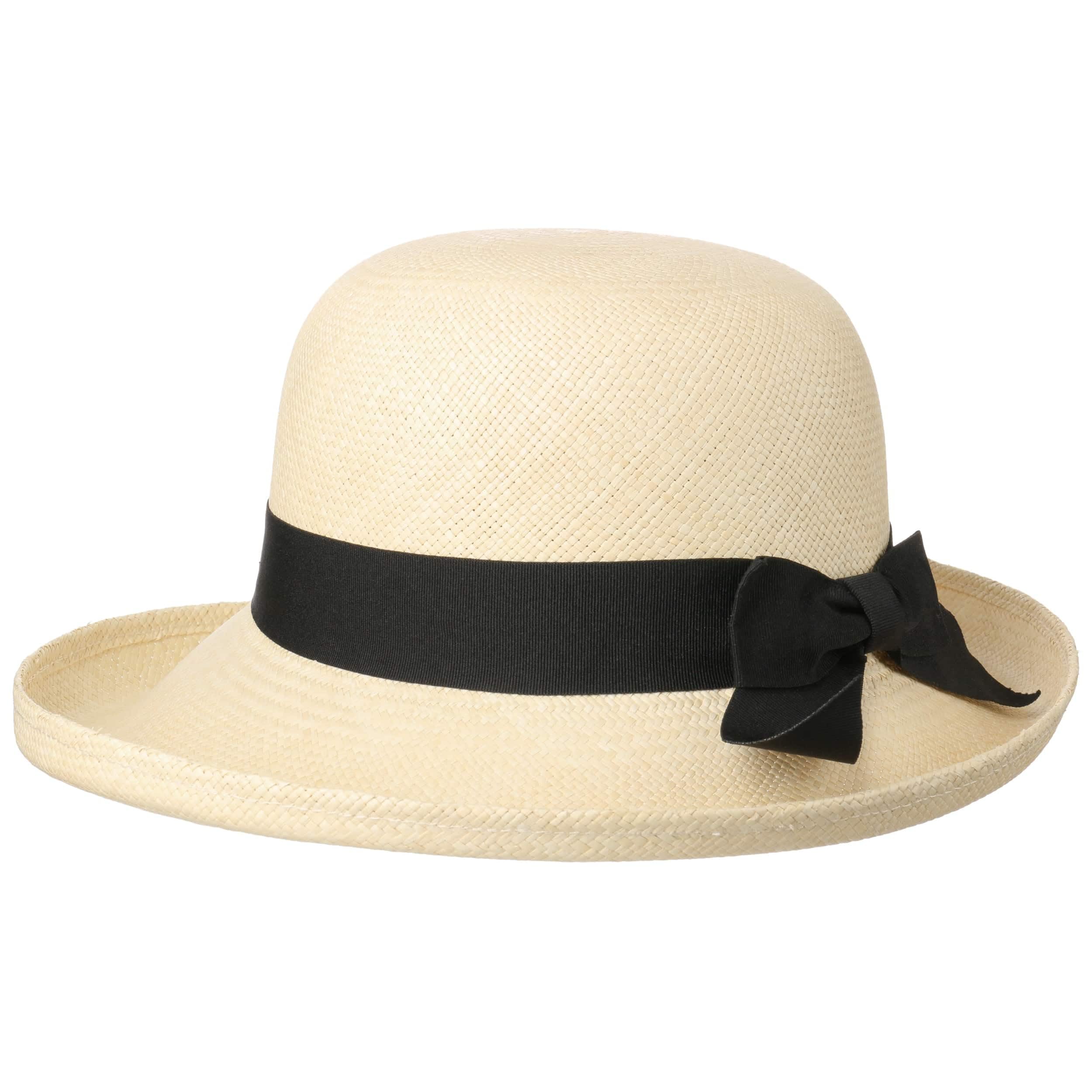 LIERYS Pasadena Panama Aufschlaghut Naturfarbener Asymmetrischer Hut UV-Schutz 50+ Damen
