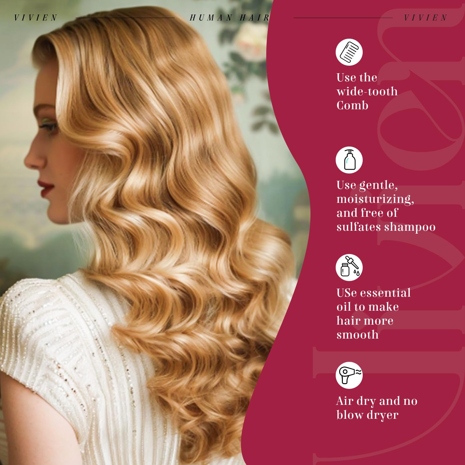 Vivien Human Hair Extensions Clip in Ombre Chocolate Brown to Caramel Brown Remy Clip in Hair Extensions 16 Inch #4/27/4 5Pcs 80g — view 6