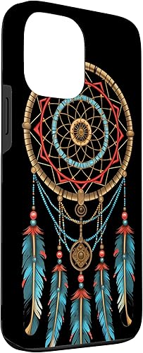 Miniatura 3 de Funda bohemia tribal con plumas indias nativas americanas para iPhone 13 Pro Max Dreamcatcher
