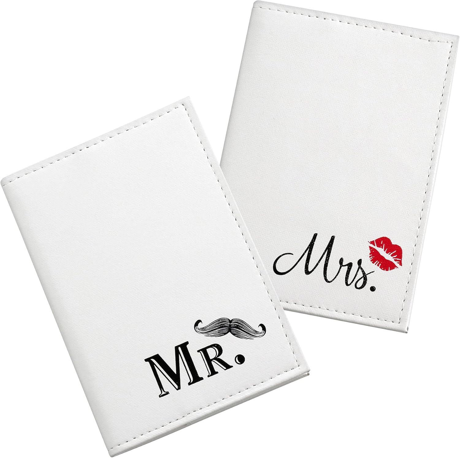 Lillian Rose Mustache & Red Lips Couple Passport Covers, Multicolor : Clothing, Shoes & Jewelry