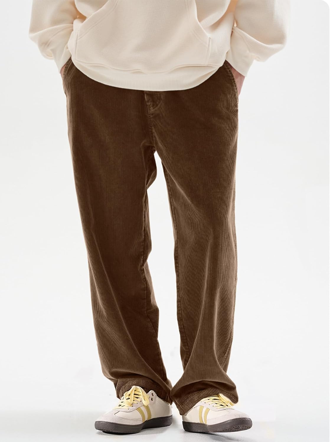 HOTake Men's Casual Loose Fit Stretch Corduroy Pants - Image 7