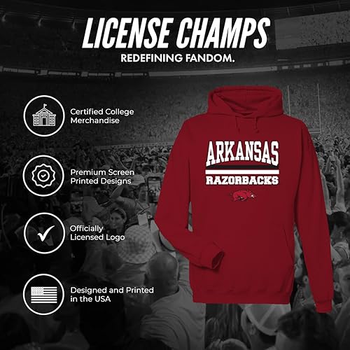 Miniatura 4 de License Champs Sudadera con capucha  Merch oficial de la NCAA College  Sudadera con capucha para hombre y mujer  Logotipo de Bar