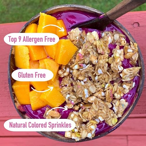 Miniatura 4 de Safe + Fair - Granola para pastel de cumpleaños, sin gluten, vegano y a base de plantas con gránulos naturales, 0.00 oz de grasa trans, sin OMG,