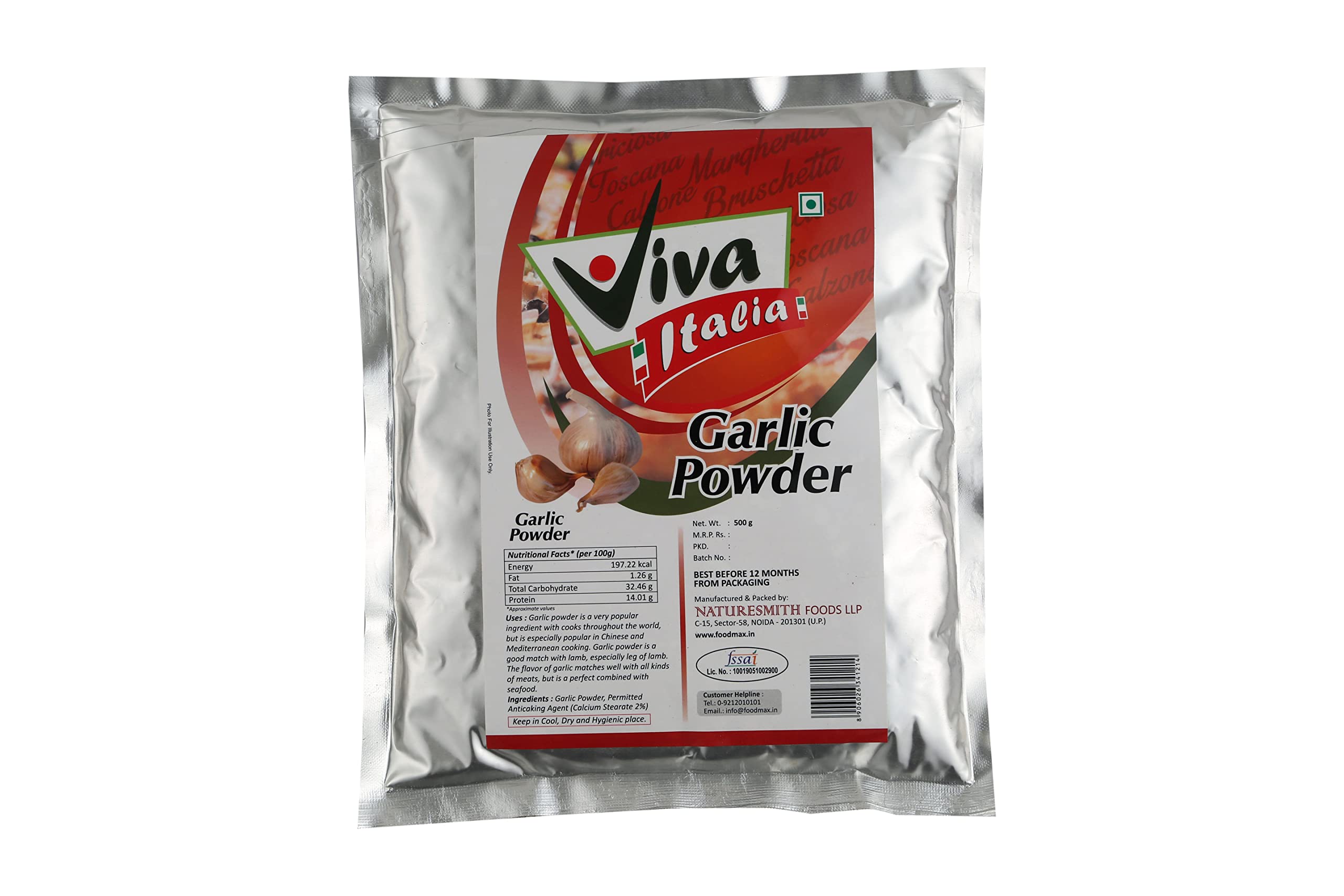 VIVA ITALIA GARLIC POWDER-500g || READY TO USE PACK POUCH || (B07YKLMJ9G) Amazon Price History, Amazon Price Tracker