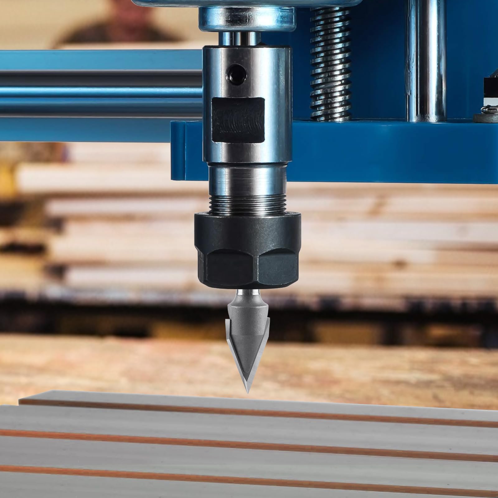45 Degree V Groove Router Bit - 1/2 Inch Carbide -6