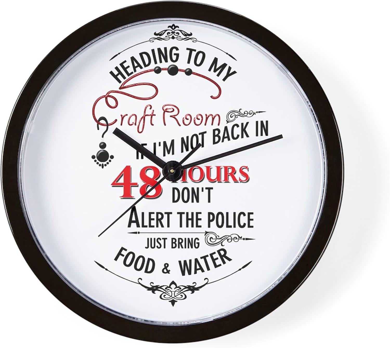 CafePress Heading to My Craft Room 10" Wall Clock for Livingroom, Kitchen, or Office