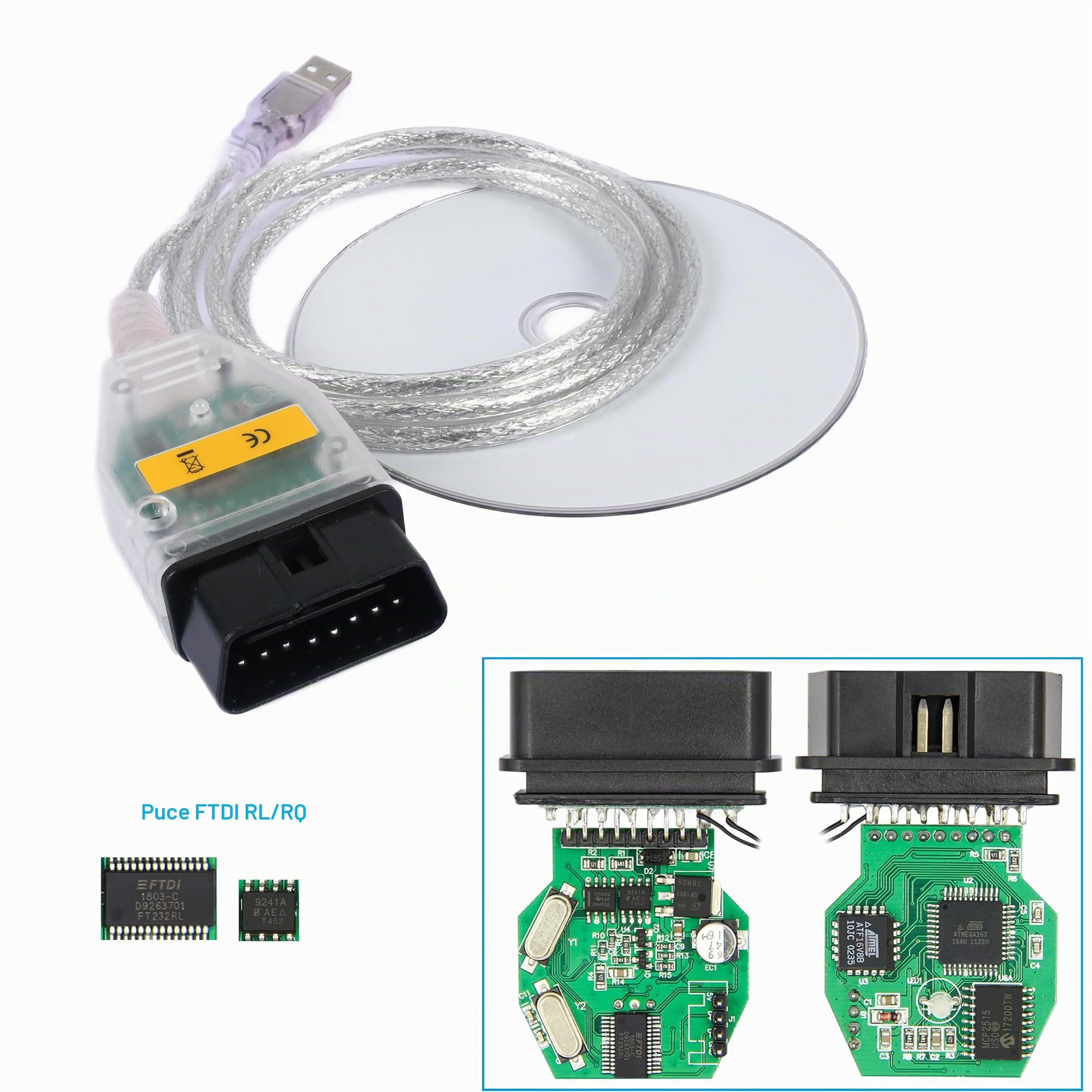 ediabas OBD dcan kcan obd2 KDCAN K+D Can OBD USB OBDii obd2 k dcan Cable