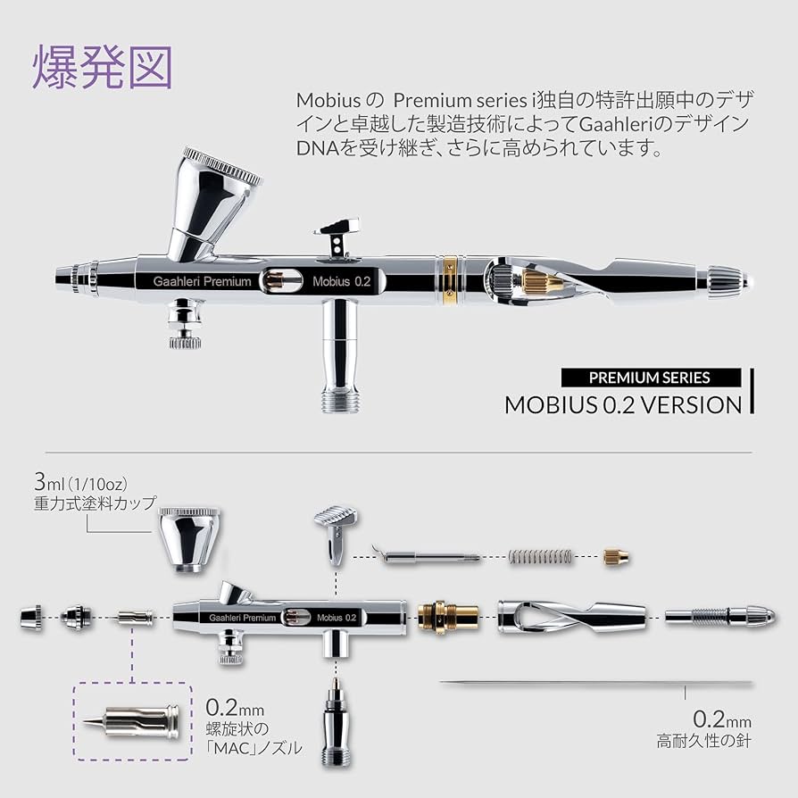 Amazon | Gaahleri エアブラシ ダブルアクション Premium Series