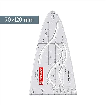Brunnen 104976401 Parabola/Drawing Template (for School, Unbreakable, Transparent)