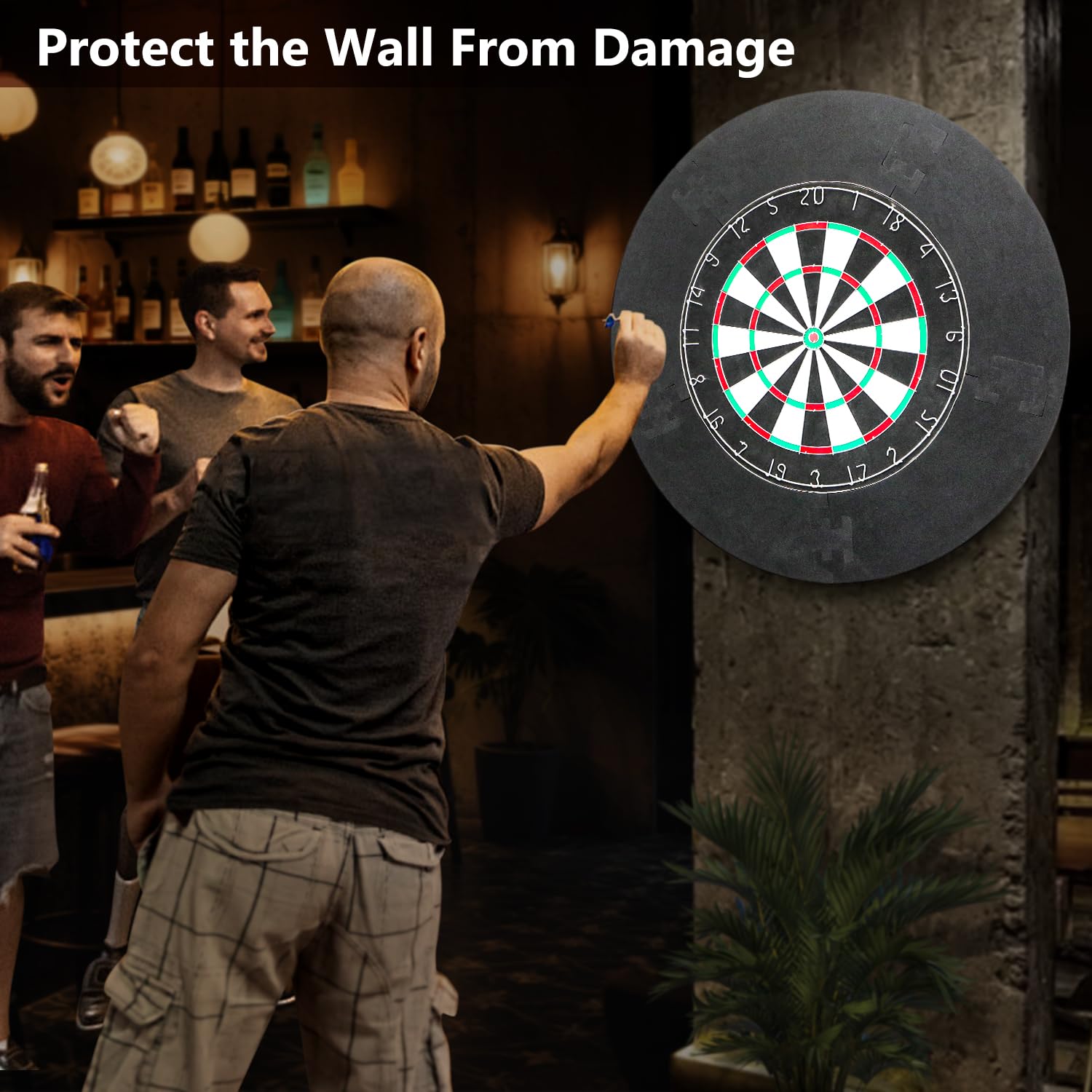 dartscheibe Surround auffangring dartscheibe schutzring Eva Dart Surround wandschutz, 45 cm Dart catchring Surround, 5 teiliger Backboard Ring 18 Zoll für Trainingsboard
