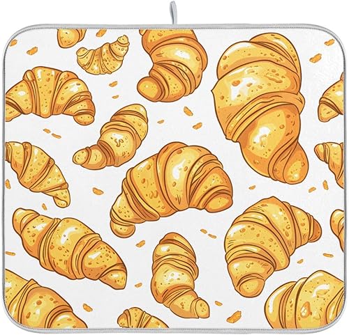 Vista 16 de Tapete de secado de platos de búho lindo para encimera de cocina, almohadilla de secado de microfibra absorbente, grande, 18 x 24 pulgadas, tapetes
