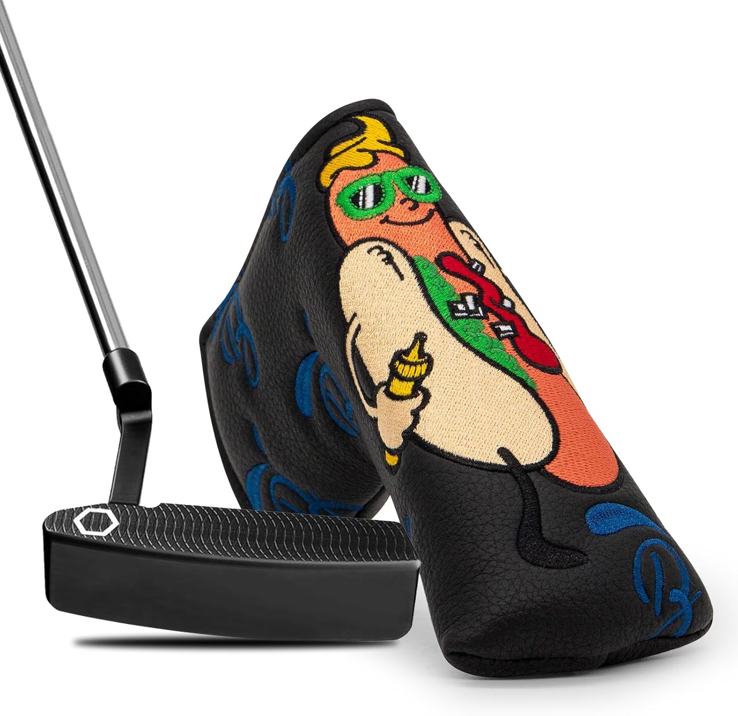 Putter Covers Hotdog Mallet Putter Headcover Blade Putter Covers Leather Golf Headcover with Magnetic Golf Club Cover for All Brand