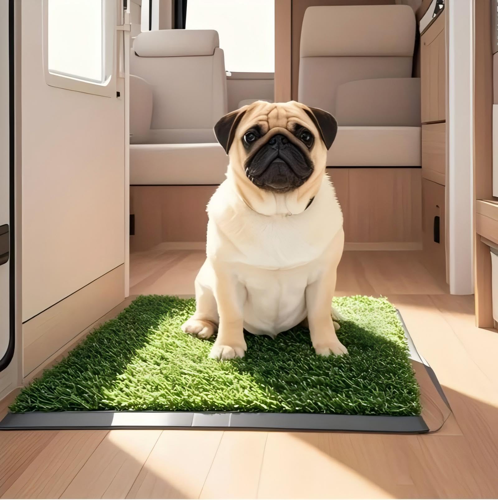 Inodoro para perros, diseño de hierba de 3 capas, soporta hasta 100 kg