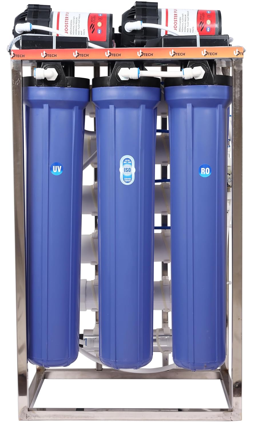 Uptech 150 LPH Commercial Ro Water Purifier Plant Ro +UV+TDS Adjuster With Fully Automatic Function, Auto Shut Off, Stainless Steel body,Blue, Output:- 150 Litre per hour’s (150LPH+RO+UV+TDS+HP+LP) Uptech 150 LPH Commercial Ro Water Purifier Plant Ro +UV+TDS Adjuster With Fully Automatic Function, Auto Shut Off, Stainless Steel body,Blue, Output:- 150 Litre per hour’s (150LPH+RO+UV+TDS+HP+LP)