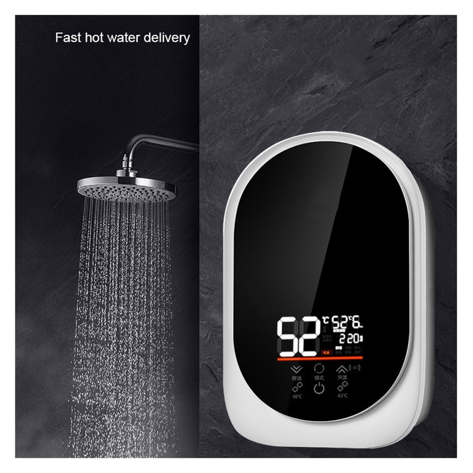 Scaldabagno Elettrico Istantaneo Senza Serbatoio Da 6000 W Termostato Bagno Riscaldatore A Induzione Smart Touch Riscaldatori Elettrici Doccia Veloce E Comodo