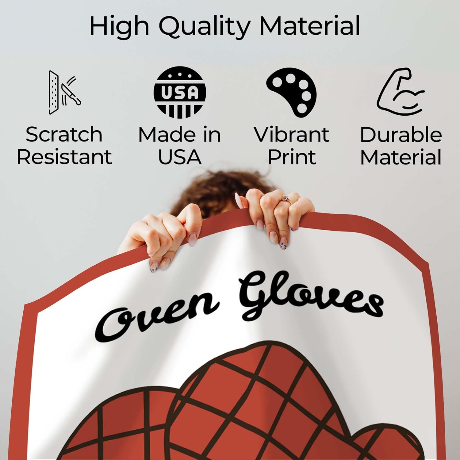 InkFlow Posters Oven Gloves Poster - Kitchen Illustration Style - Modern Graphic Art Print for Home Kitchen Decor, Cooking and Baking Wall Decor Gift - 24x32 Unframed Canvas Print