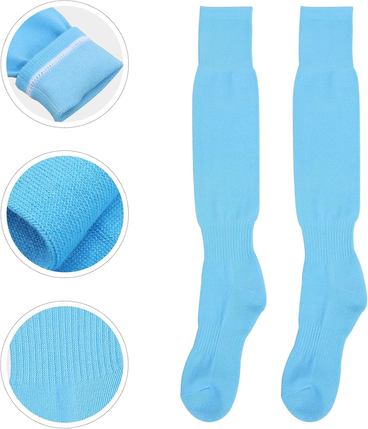 Yardwe 2 Pairs Long Sports Socks Sports Tools Elastic Stocking Comfortable Socks Baseball Socks Men Soccer Sock