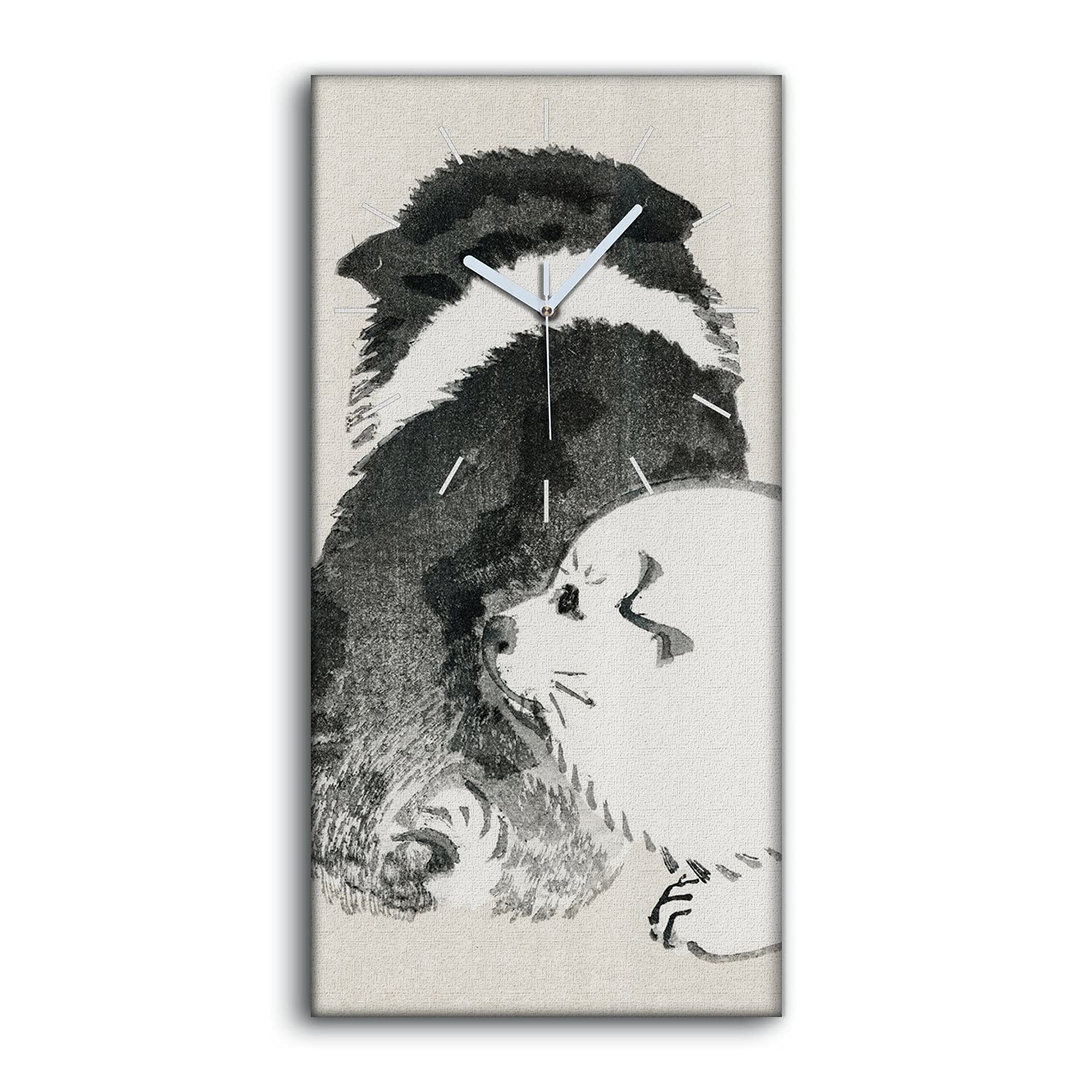 Horloge sur Toile Mains Blanches sans Tic-Tac Tableau de Salon Zen