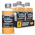 Pedialyte AdvancedCare Plus Electrolyte Hydration Drink, Has 33% More Electrolytes and Has PreActiv Prebiotics, Orange Breeze, 1 Liter, Pack of 4