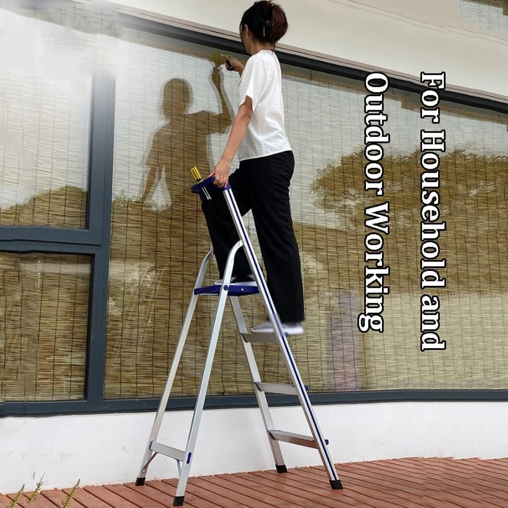 Ladders Fashion Telescoping Ladders, 4 Step Ladder Folding Ladder 2ft/1.5m, Portable Family Small Step Ladders, 242.5lb Household or Outdoor