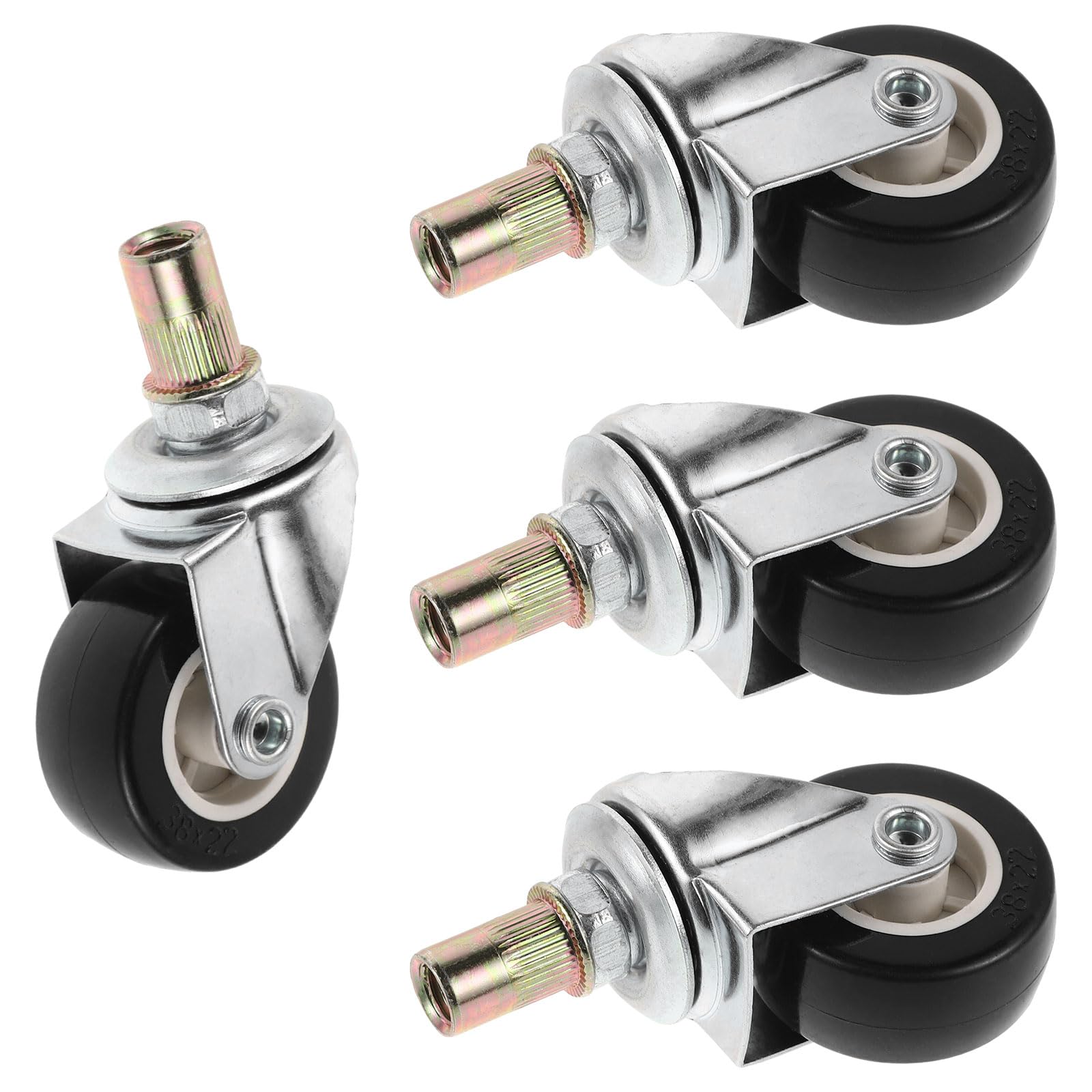 Ruedas giratorias de goma para calefactor eléctrico NUOBESTY de 4.1x3.1 pulgadas