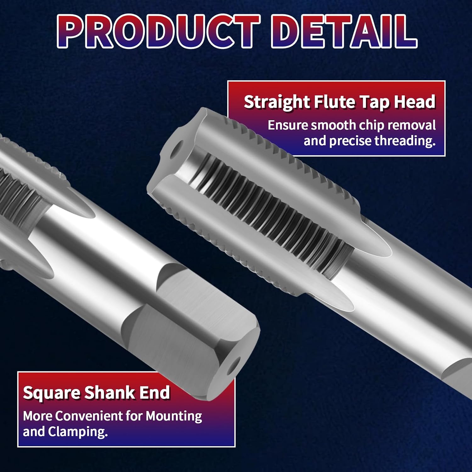 6pcs NPT Pipe Tap Set, Precision Carbon Steel NPT Threading Plumbing Tap Tap Plastic Case Kit with 1", 3/4", 1/2", 3/8", 1/4", 1/8" NPT Tap, for Plumbers Mechanics DIYers Clean Accurate Threads