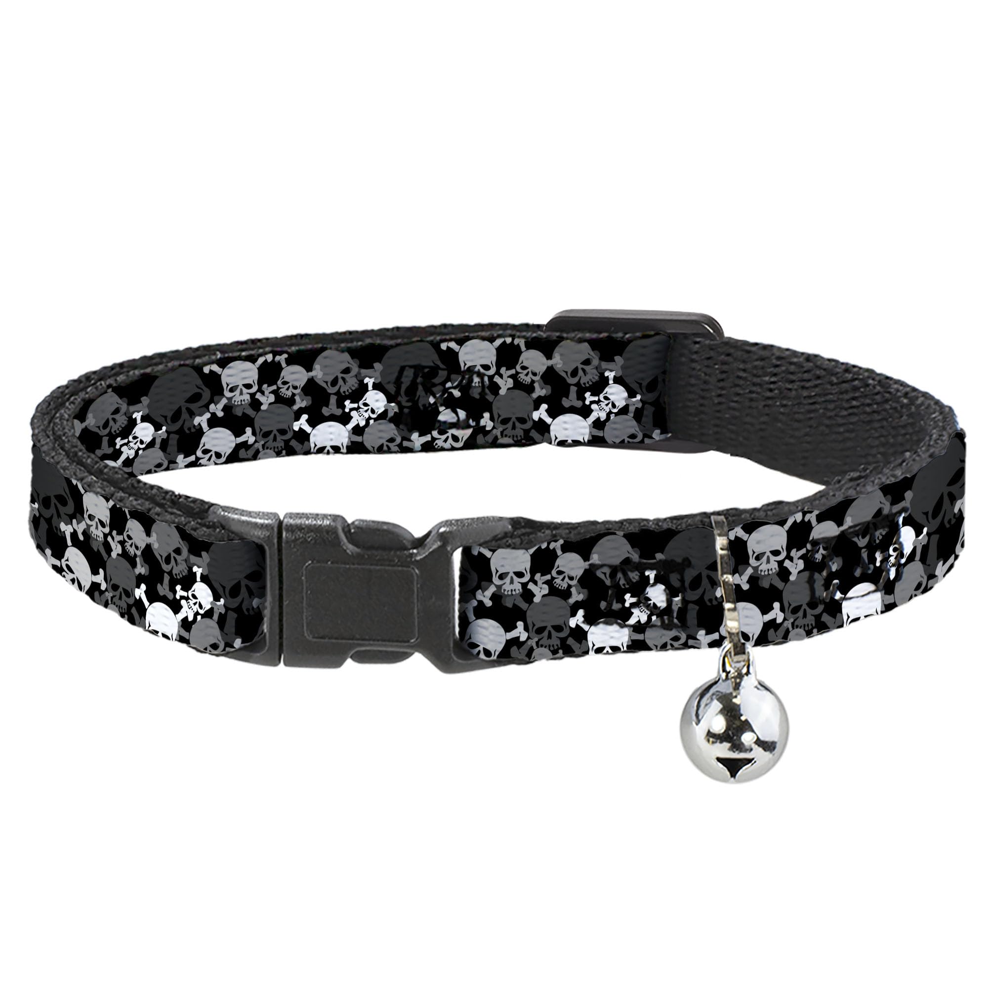 Collar para Gato Buckle Down BAC-W33913-NL grande con diseño de calaveras
