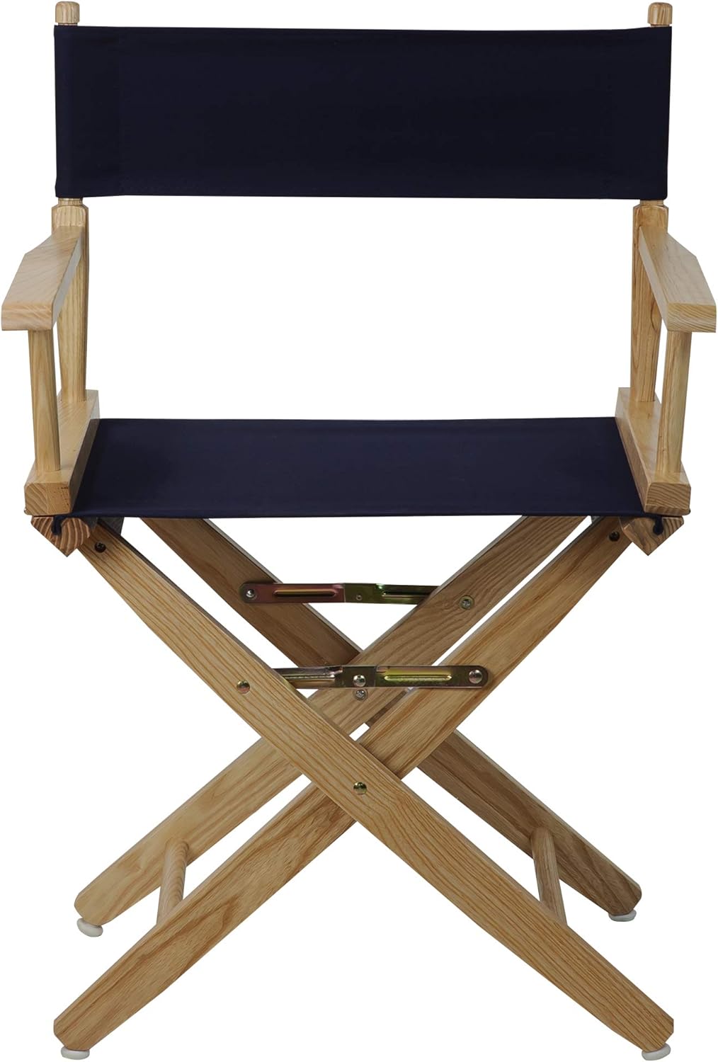 American Trails Extra-Wide Premium Directors Chair 18" H Classic Height Natural Frame Navy Canvas