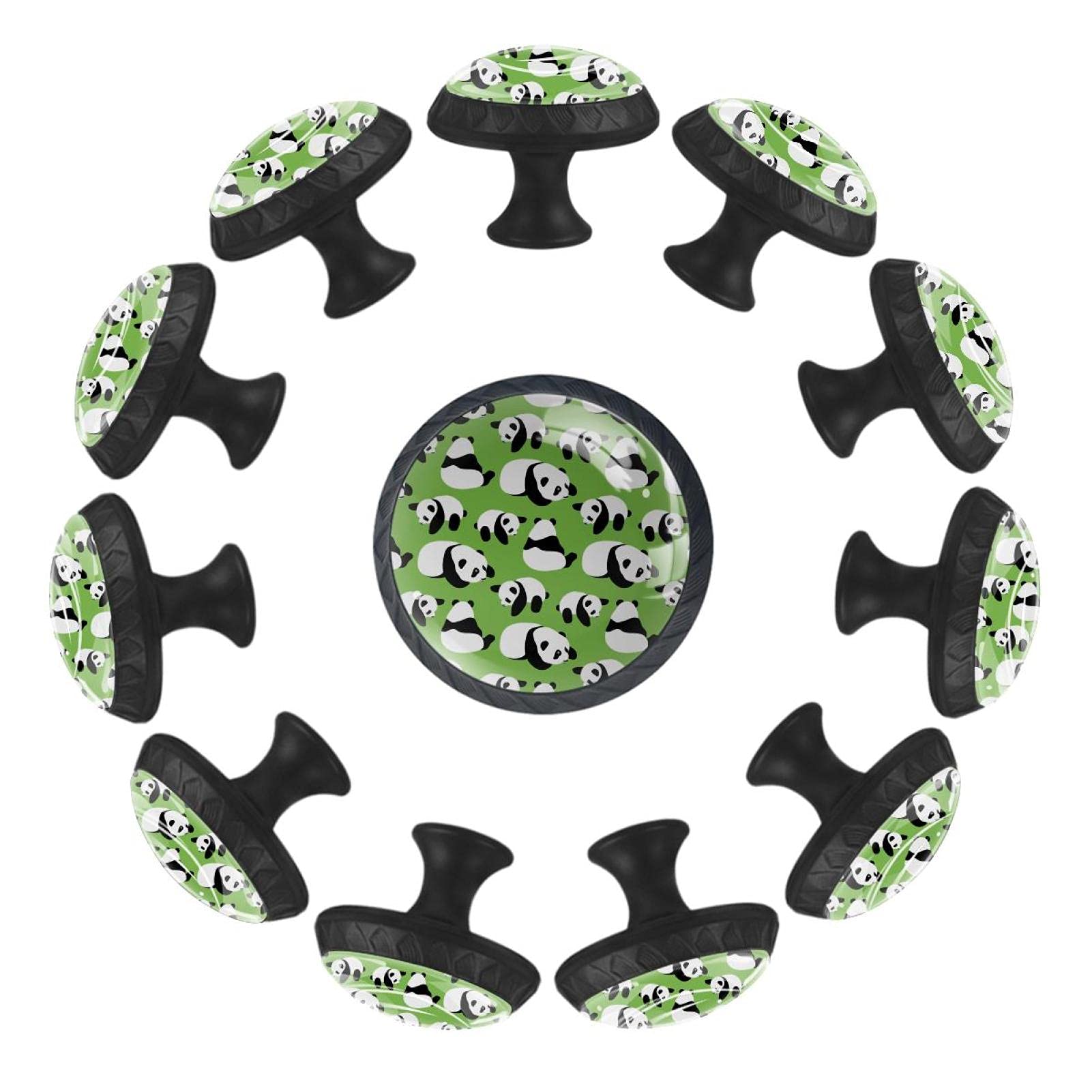 Boutons de tiroir pandas de 35 mm en lot de 12 pour deco de chambre