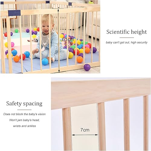 Miniatura 4 de Corralito para bebés de madera, fácil de instalar y quitar, cerca del bebé, para interiores y exteriores, centro de actividades de seguridad