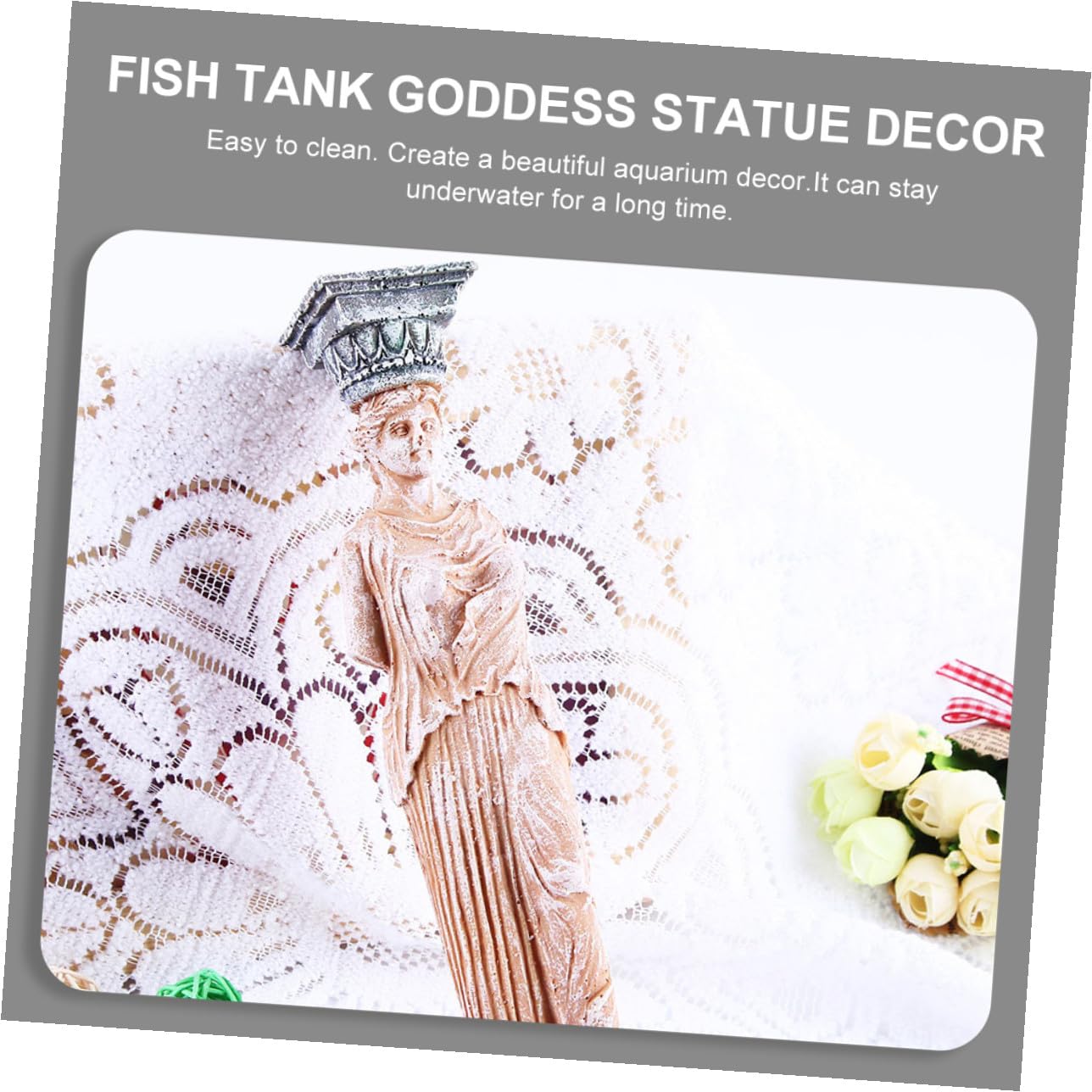 SHINEOFI 2 Piezas Figura Decorativa de Acuario, Adorno Suave y Natural para Pecera, de Resina Adecuado para Entornos Acuáticos