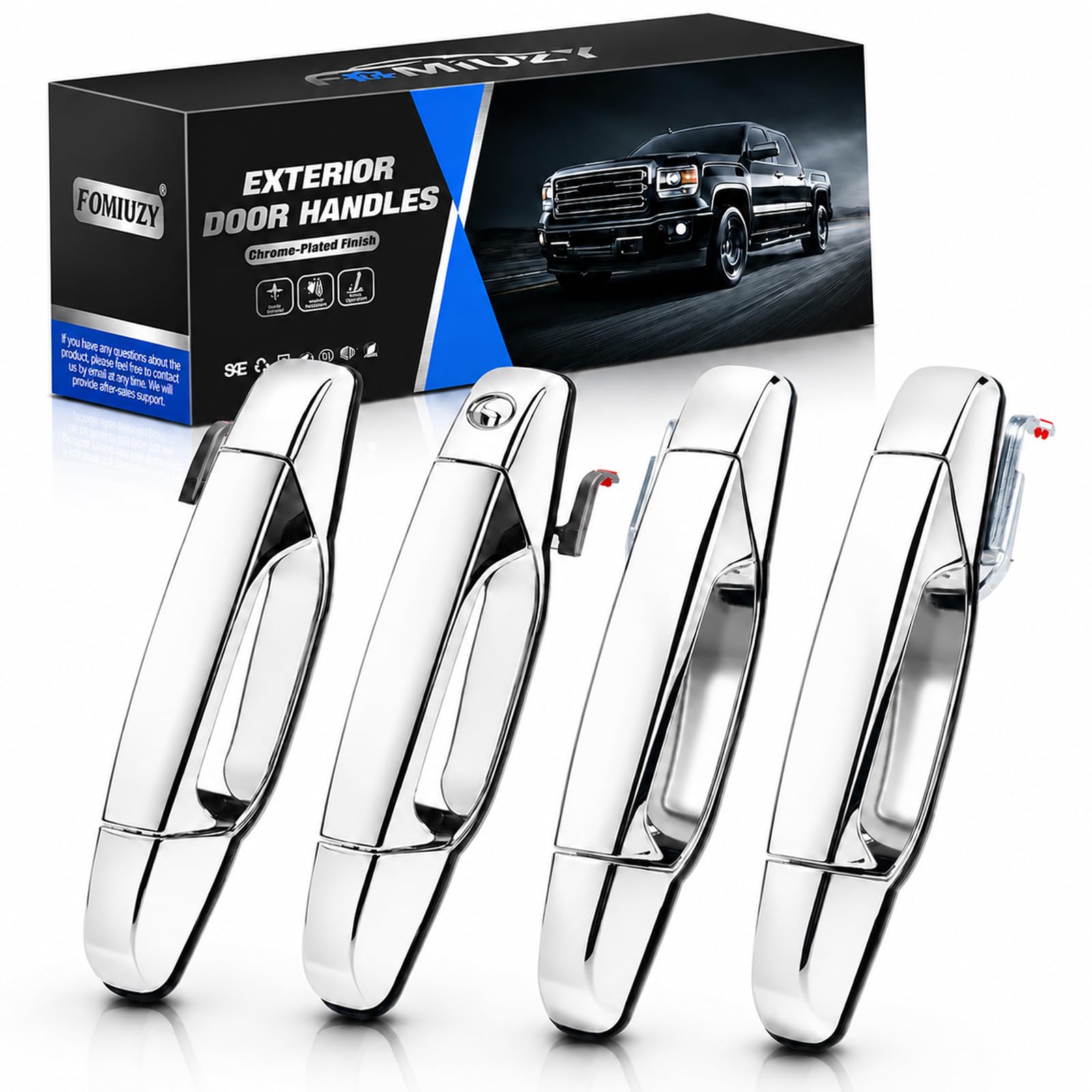 Door Handles Chrome Fit for 07-13 Chevy Silverado GMC Sierra 1500 Cadillac Escalade