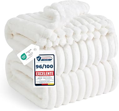 Bedsure Soft Fleece Sofa Blanket   Thick Blanket Bed and Sofa 220 x 240 cm