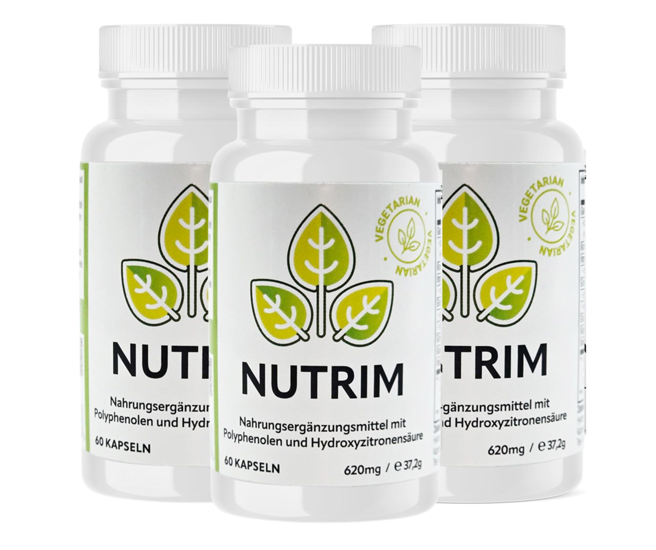 NUTRIM Superfood-Komplex – 3 x 60 vegane Kapseln mit Knotentang, Ingwer, Grünem Tee, Grünem Kaffee und Kardamom – natürliche Unterstützung für Ihre Ernährung - Nahrungsergänzungsmittel
