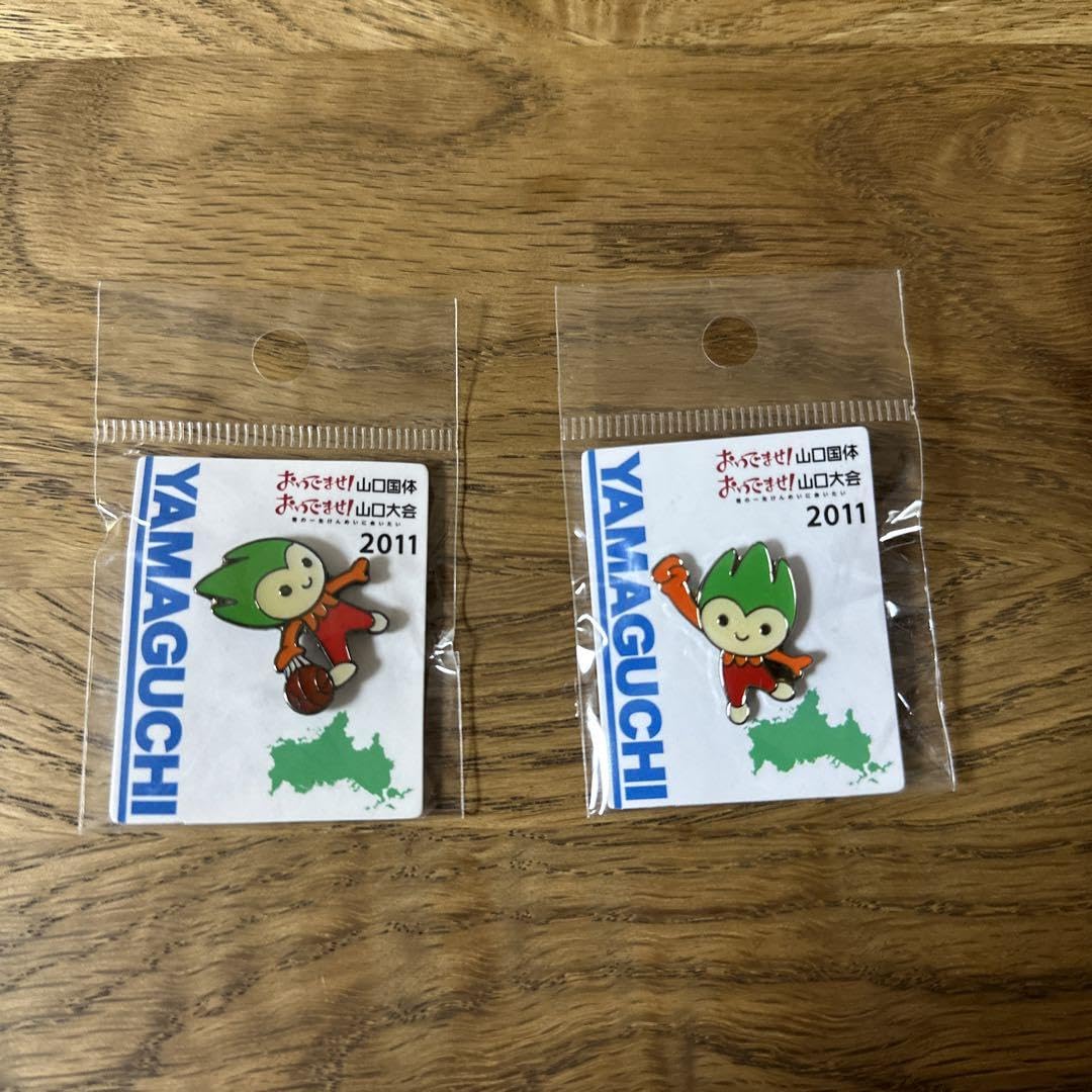 【激レア】山口国体2011年キャラクター ピンバッジコレクション　ちょるる 山口のゆるキャラ「ちょるる」のピンバッジ－7市が共同で企画・販売