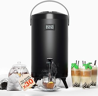 Nalison Insulated Beverage Dispenser-75 Cup Hot Drink Beverage for Catering-Stainless Steel Hot Beverage Dispenser 12 L/3.2 Gallon Hot Coffee Dispenser with Spigot for Hot tea, Water,Juice (black)