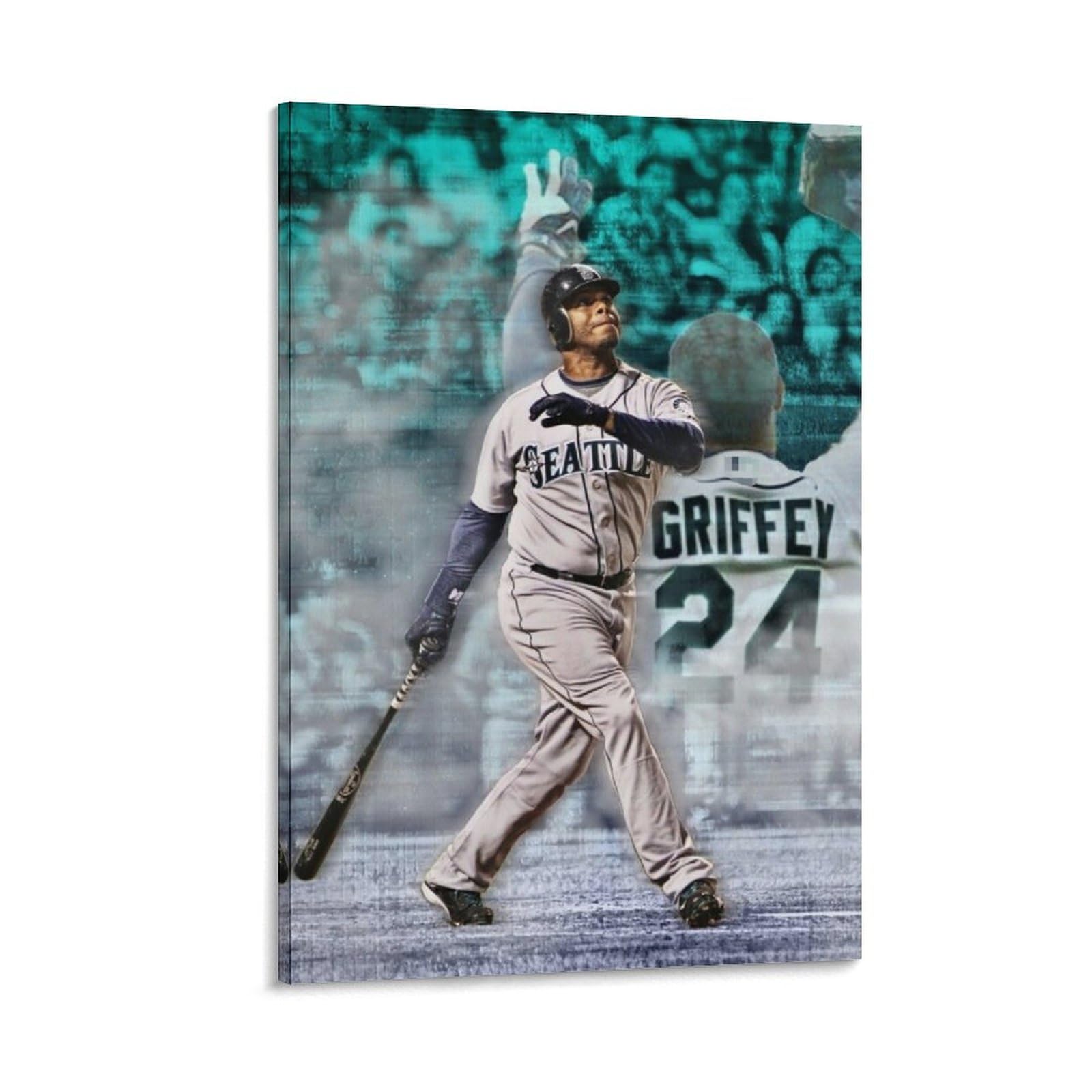 Baseball Player Ken Griffey Jr Poster 4 Canvas Poster Wall Art