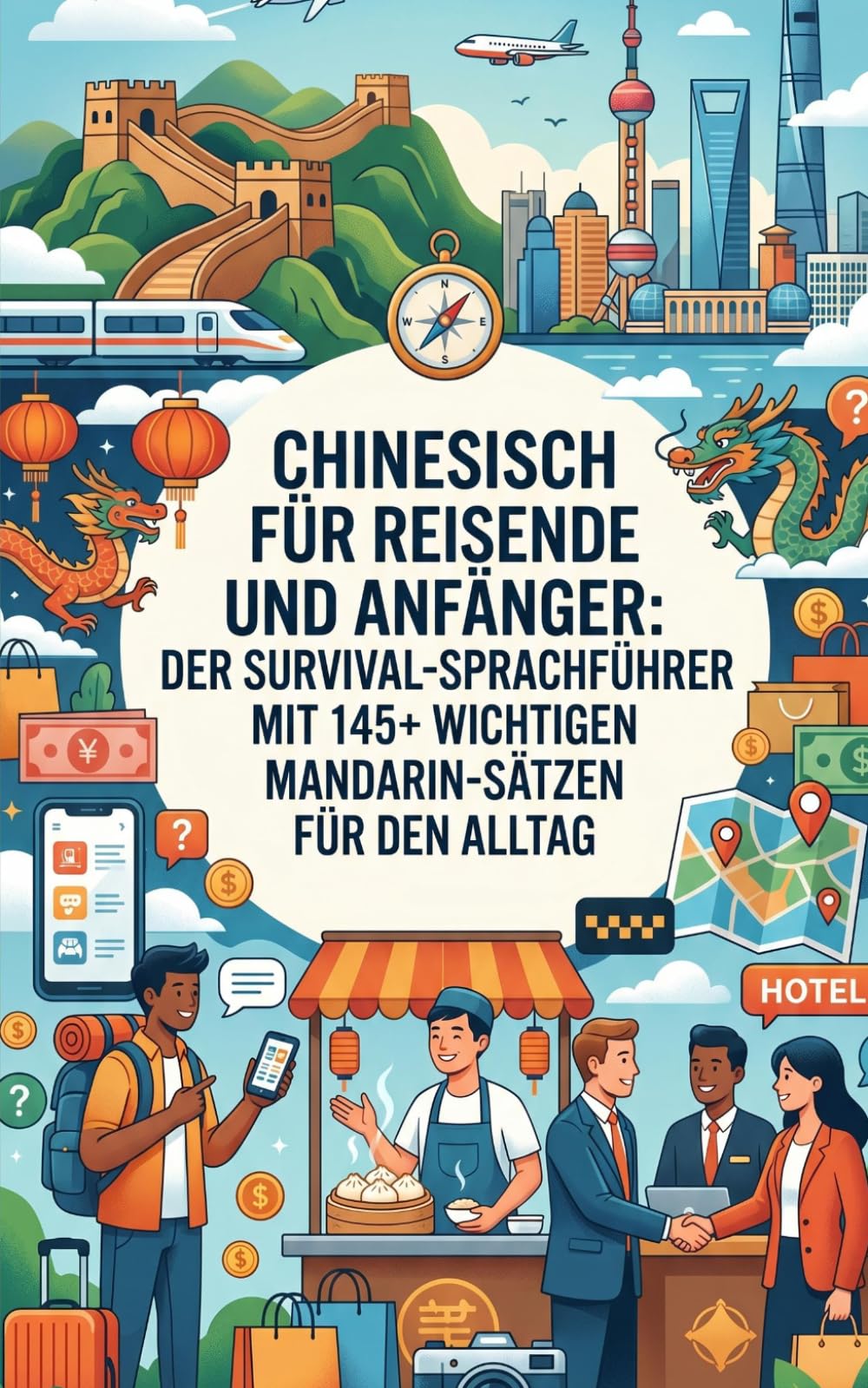 Chinesisch für Reisende und Anfänger: Der Survival-Sprachführer mit 145+ wichtigen Mandarin-Sätzen für den Alltag
