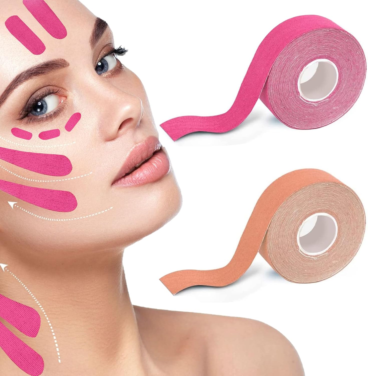 2 Rolls Anti Wrinkle Face Tape High Elasticity Anti Wrinkle Patches for