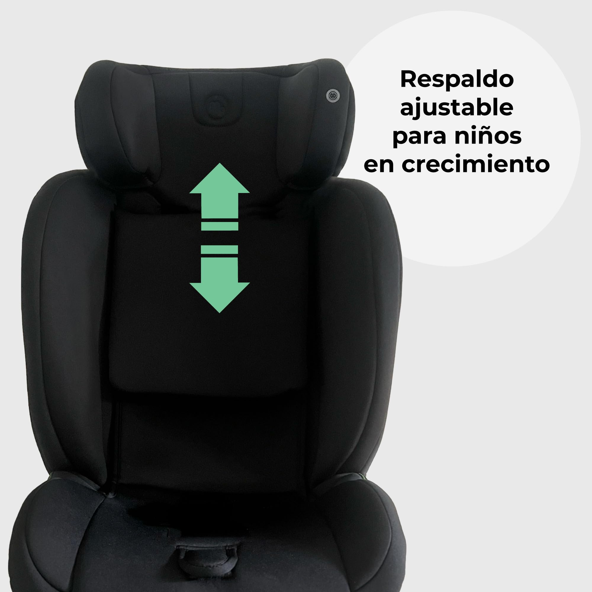 My Babiie MBCS100 - Asiento infantil convertible 2 en 1 R129 con cinturón, 40-150 cm (aprox. nacimiento - 12 años, 0-36 kg), i-Size, grupo 0+1/2/3, ajustable, color negro