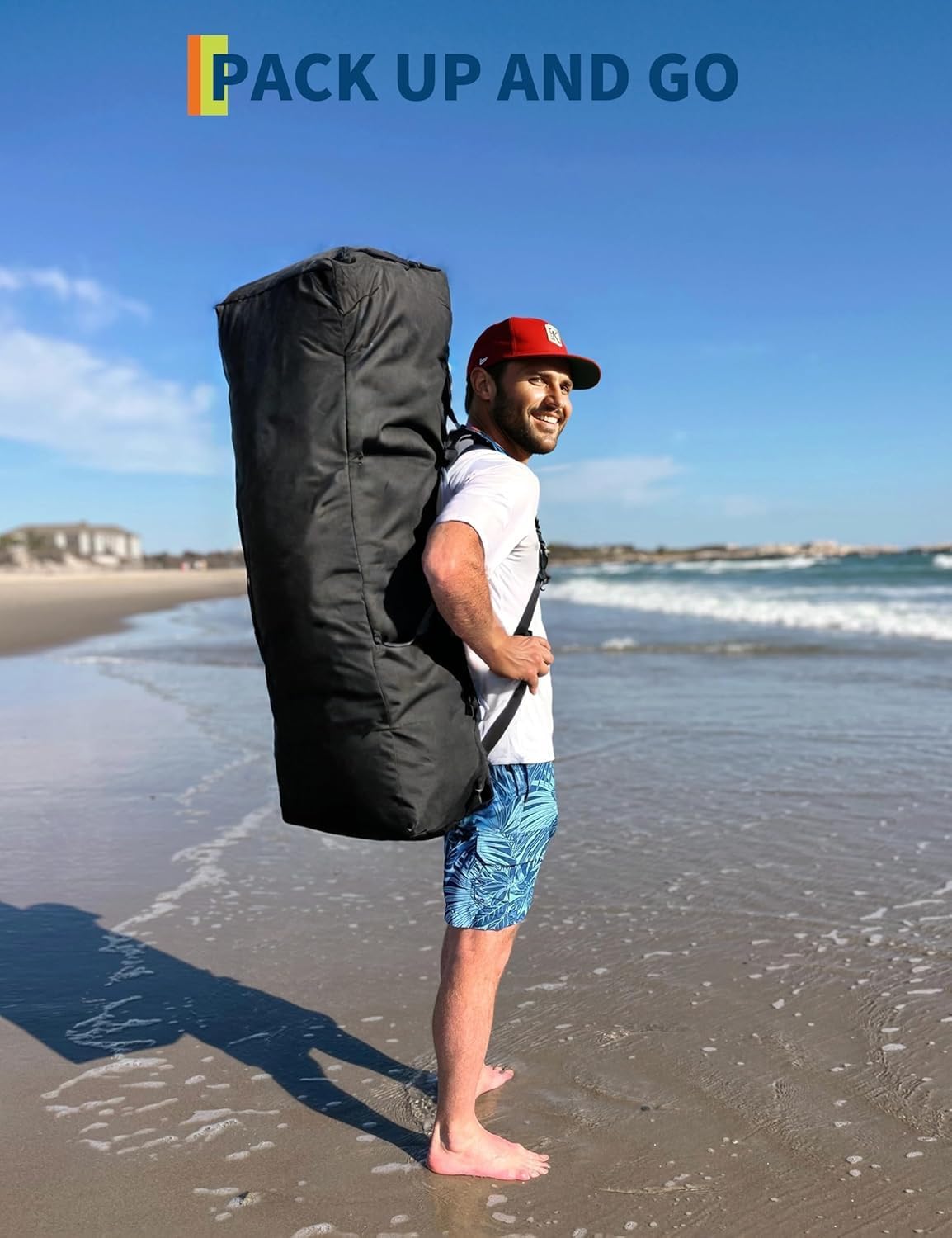 Inflatable Stand Up Paddle Board, 10 ft 6 in Inflatable Paddle Boards with Premium Accessories, Non-Slip EVA Deck, Ultra-Light Carry Bag Pump, Meander SUP for Youth & Adults