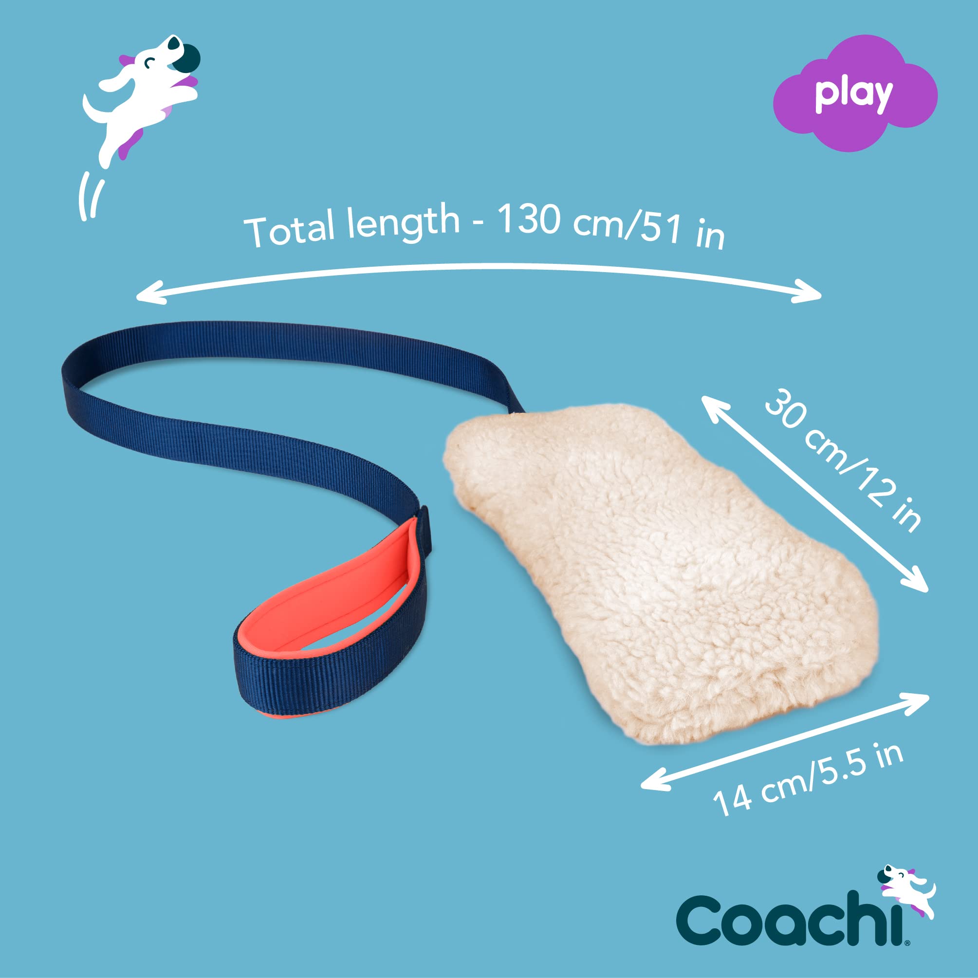 Coachi Chase & Crinkle, Great for Chase & Play, Soft & Crinkly, Lightweight, Safe & Fun, Reward Training, Recall, Interrupting Biting & Chewing, Ideal For Agility. Suitable for Dogs & Puppies